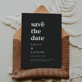 Moderne Typografie | Kohle Grau Save the Date