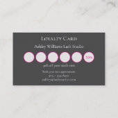 Moderne Typografie "LASHES by" lash artist Treuekarte (Rückseite)