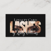 Moderne Typografie "LASHES by" lash artist Treuekarte (Vorderseite)