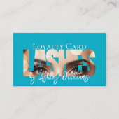 Moderne Typografie "LASHES by" lash artist Treuekarte (Vorderseite)