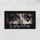 Moderne Typografie "LASHES by" lash artist Visitenkarte (Vorderseite)