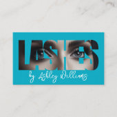 Moderne Typografie "LASHES by" lash artist Visitenkarte (Vorderseite)
