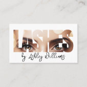 Moderne Typografie "LASHES by" lash artist Visitenkarte (Vorderseite)