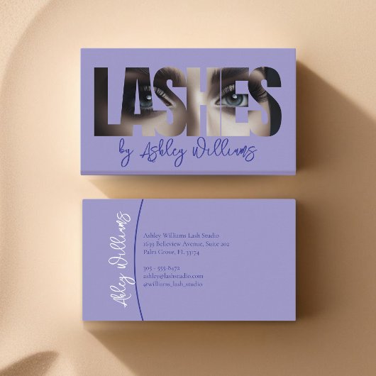 Moderne Typografie "LASHES by" lash artist Visitenkarte