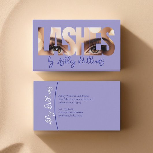 Moderne Typografie "LASHES by" lash artist Visitenkarte