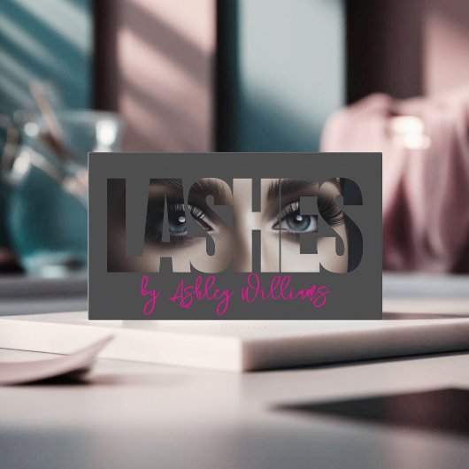 Moderne Typografie "LASHES by" lash artist Visitenkarte