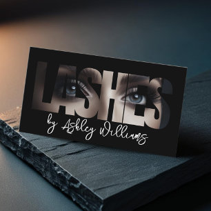 Moderne Typografie "LASHES by" lash artist Visitenkarte