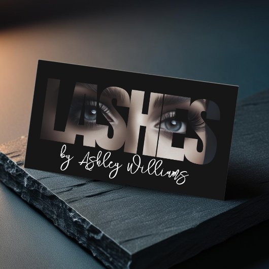Moderne Typografie "LASHES by" lash artist Visitenkarte