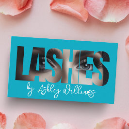 Moderne Typografie "LASHES by" lash artist Visitenkarte