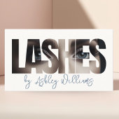Moderne Typografie "LASHES by" lash artist Visitenkarte