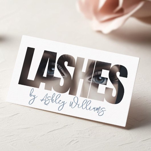 Moderne Typografie "LASHES by" lash artist Visitenkarte