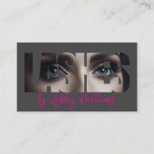 Moderne Typografie "LASHES by" lash artist Visitenkarte (Vorderseite)