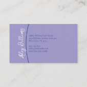 Moderne Typografie "LASHES by" lash artist Visitenkarte (Rückseite)