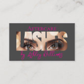 Moderne Typografie "LASHES by nachcare" Visitenkarte (Vorderseite)