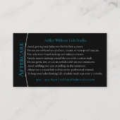 Moderne Typografie "LASHES by nachcare" Visitenkarte (Rückseite)