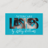 Moderne Typografie "LASHES by nachcare" Visitenkarte (Vorderseite)