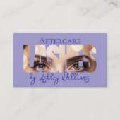 Moderne Typografie "LASHES by nachcare" Visitenkarte (Vorderseite)