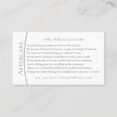 Moderne Typografie "LASHES by nachcare" Visitenkarte (Rückseite)