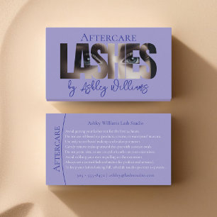 Moderne Typografie "LASHES by nachcare" Visitenkarte