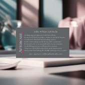 Moderne Typografie "LASHES by nachcare" Visitenkarte