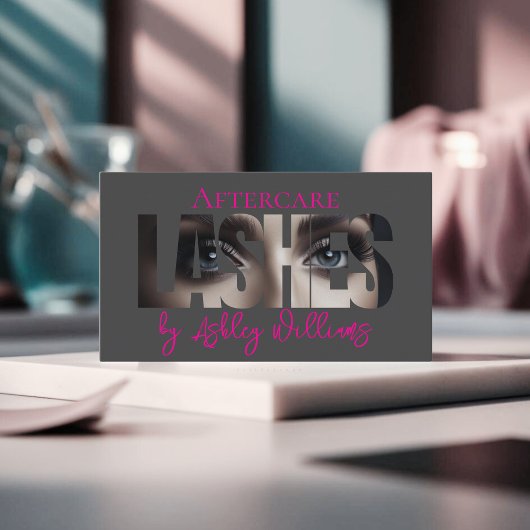 Moderne Typografie "LASHES by nachcare" Visitenkarte