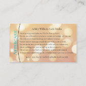 Moderne Typografie "LASHES by nachcare" Visitenkarte (Rückseite)