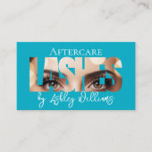 Moderne Typografie "LASHES by nachcare" Visitenkarte (Vorderseite)