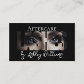 Moderne Typografie "LASHES by nachcare" Visitenkarte (Vorderseite)