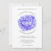 Moderne Typografie Lavender Lila Peony Wedding Einladung (Vorderseite)