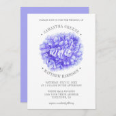 Moderne Typografie Lavender Lila Peony Wedding Einladung (Vorne/Hinten)