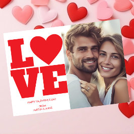 Moderne Typografie LIEBE Happy valentine's Day Fot Feiertagskarte