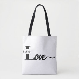 Moderne Typografie Liebe Mama Schwarz-Weiß-Totbeut Tasche