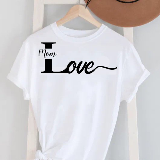 Moderne Typografie Liebe Mama T - Shirt