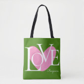 Moderne Typografie-LIEBE Tasche (Vorderseite)