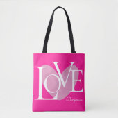 Moderne Typografie-LIEBE Tasche (Vorderseite)