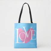 Moderne Typografie-LIEBE Tasche (Vorderseite)