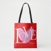 Moderne Typografie-LIEBE Tasche (Vorderseite)
