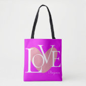 Moderne Typografie-LIEBE Tasche (Vorderseite)