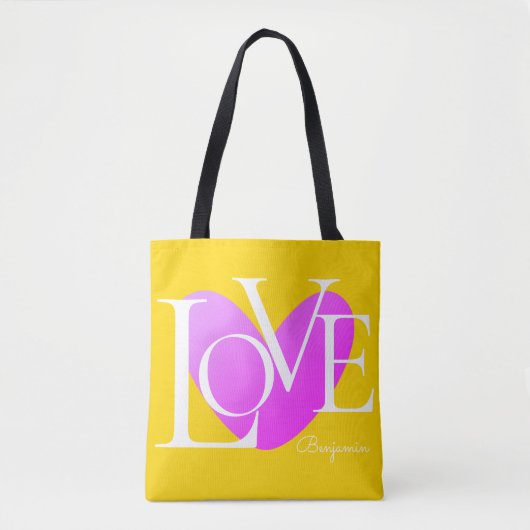 Moderne Typografie-LIEBE Tasche (Vorderseite)