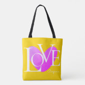 Moderne Typografie-LIEBE Tasche (Rückseite)