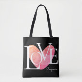 Moderne Typografie-LIEBE Tasche (Vorderseite)
