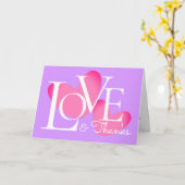 Moderne Typografie-Liebe und dank Textdesign Karte (Gelbe Blume)