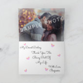 Moderne Typografie-Liebe und dank Textdesign-Karte Karte (Innenseite)