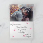 Moderne Typografie-Liebe und dank Textdesign-Karte Karte (Innenseite)