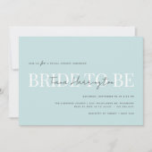 Moderne Typografie | Light Blue Brautparty Einladung (Vorderseite)