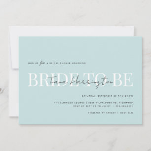 Moderne Typografie   Light Blue Brautparty Einladung