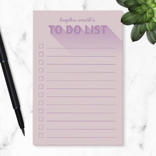 Moderne Typografie Lila To-Do-Liste Post-it Klebezettel