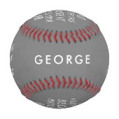 Moderne Typografie lustige Papa graue Haare Väter Baseball (Vorderseite)