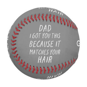 Moderne Typografie lustige Papa graue Haare Väter Baseball