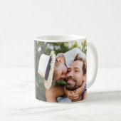 Moderne Typografie lustige Papa graue Haare Väter Kaffeetasse (VorderseiteRechts)